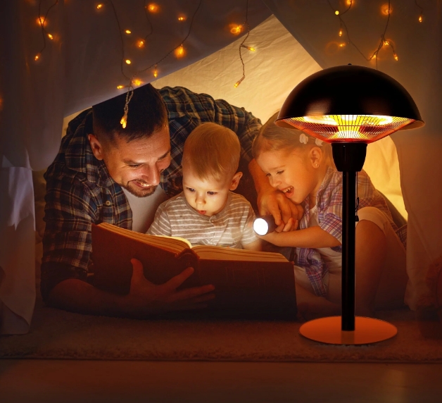 3D flame fireplace heater